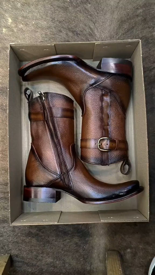 2024 Men's Purely Handcrafted Cowhide Boots