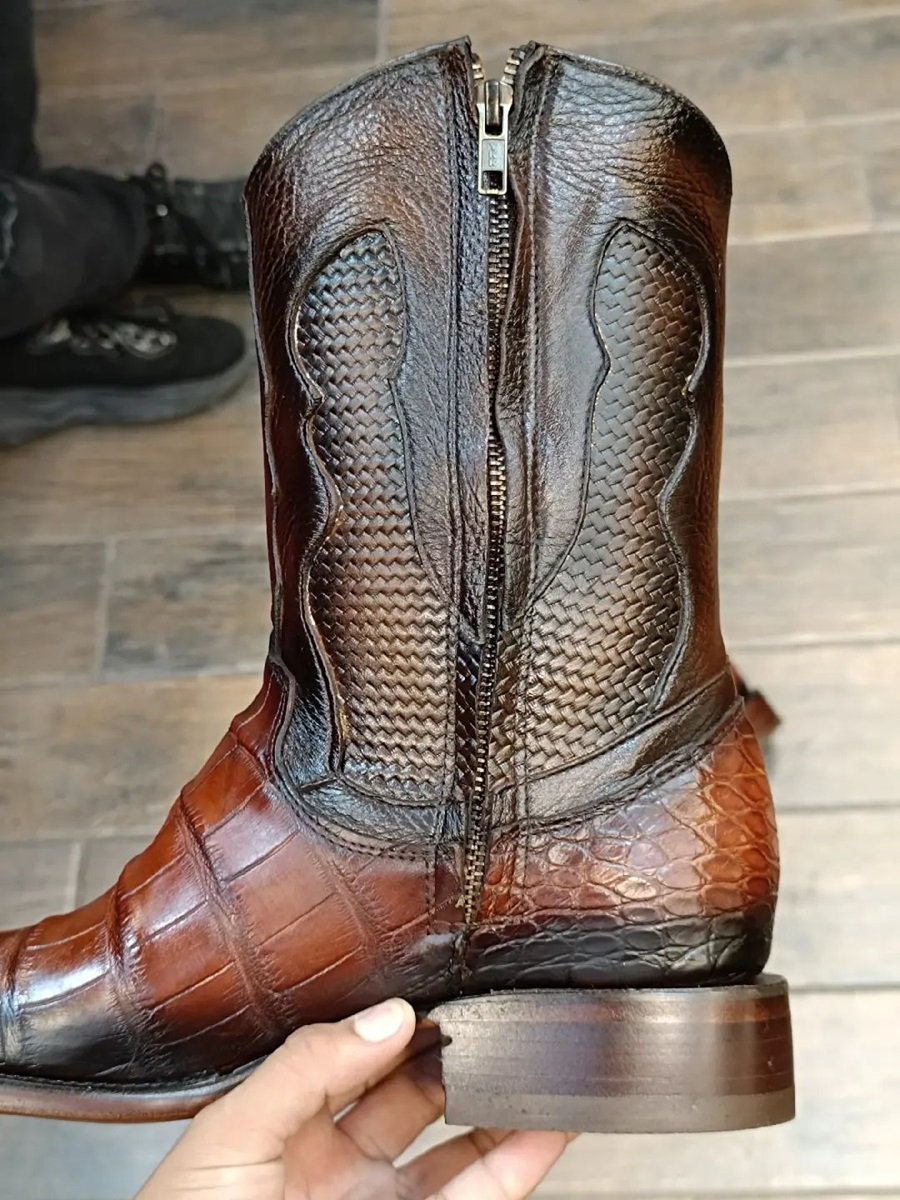 Men's New Handmade Python Cowboy Boots