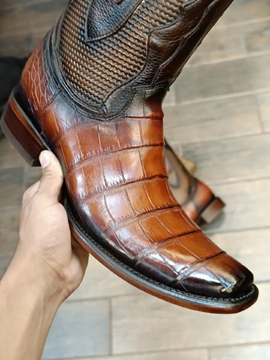 Men's New Handmade Python Cowboy Boots