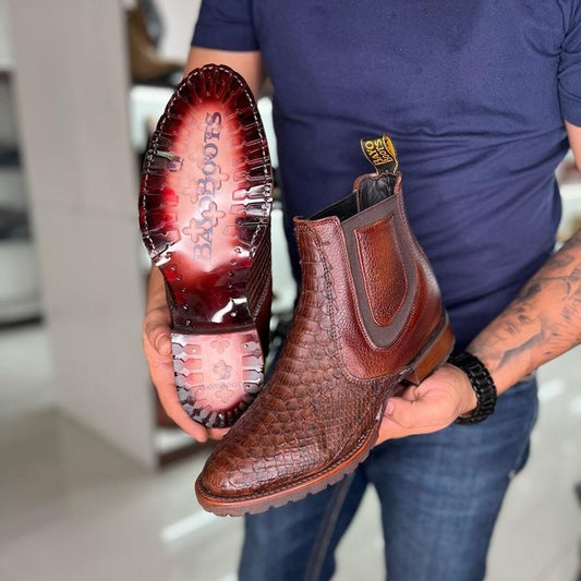 2024 Men's Handmade Python Boots