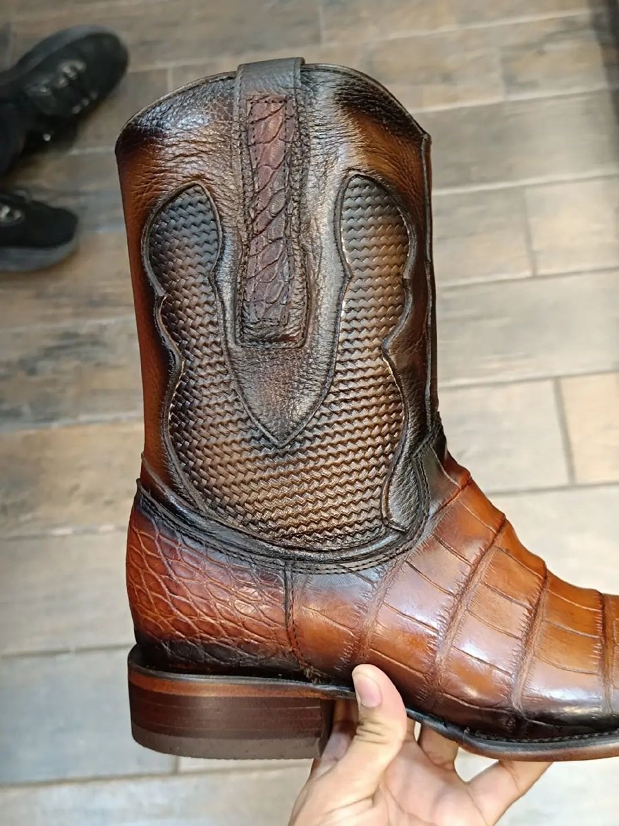 Men's New Handmade Python Cowboy Boots