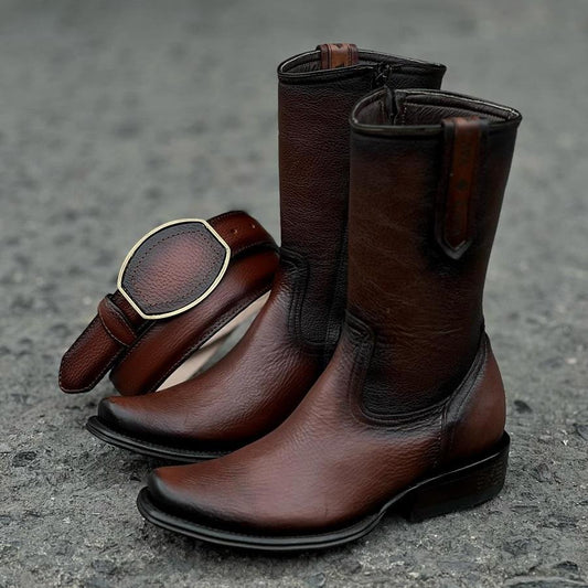 2024 Men's Leather Handmade Cowboy Boots